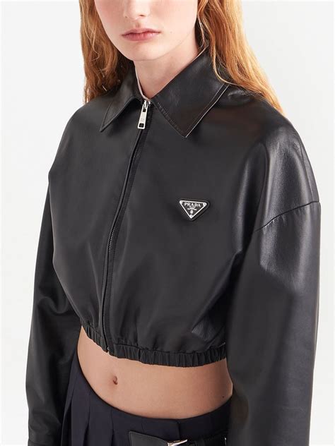 prada small leather|prada leather jacket women's.